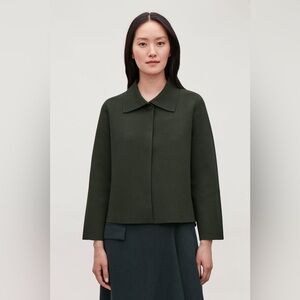 COS Full-milano Knit Jacket In Green Sz Small